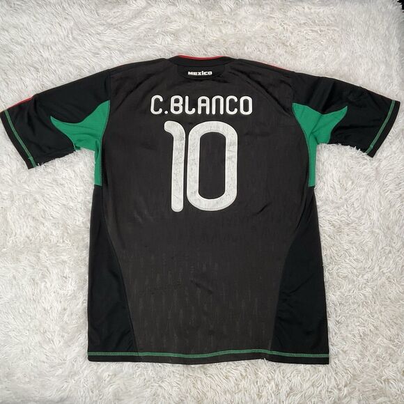 Adidas Mexico 2010 World Cup Away Jersey, C. Blanco #10 Size XL - Picture 3 of 5